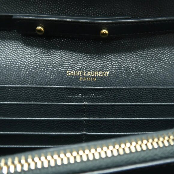 SAINT LAURENT Envelope Grey Leather Shoulder Bag 1108-011625 - Picture 10 of 12